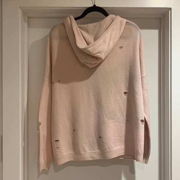 Bubblegum Pink Cashmere Zip-Up Hoodie - Picture 7 of 8